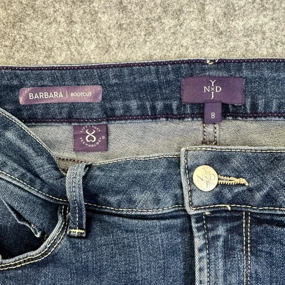 NYDJ Barbara Bootcut Jeans Womens 8 Blue Denim Medium Wash Lift & Tuck Stretch - Picture 6 of 13